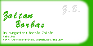 zoltan borbas business card