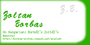 zoltan borbas business card